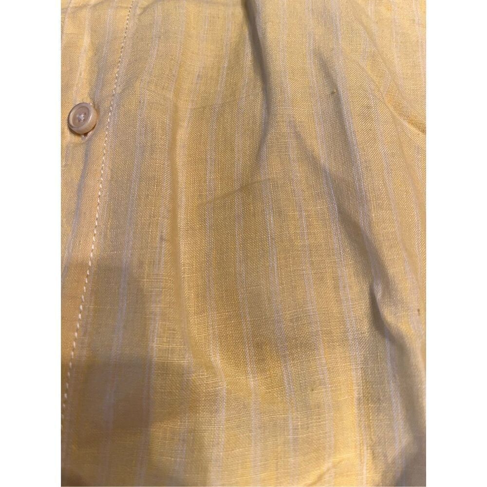 Tommy Bahama Relax Mens XL/TG Long Sleeve Yellow Shirt 100% Linen - Picture 4 of 7